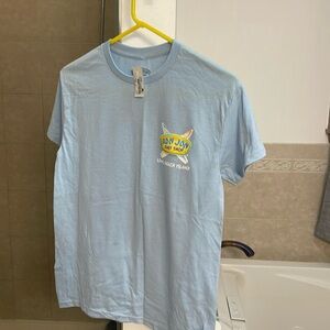 Ron Jon surf shop Long Beach Island sloth powder, blue small T-shirt